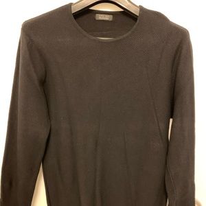 Zara men’s black crew neck long sleeve t-shirt